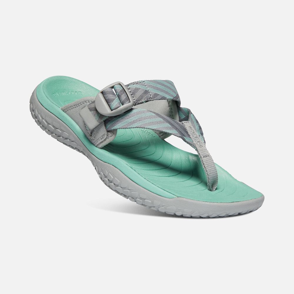 Sandale Keen Romania Dama Gri/Verzi Solr Toe Post Sandal 6982-FLSVE